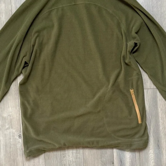 Howler Brothers Olive Green Hooded Men's Pullover - Picture 7 of 9